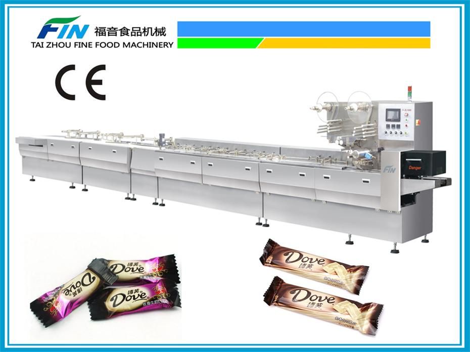 Full Automatic Candy Feeding and Packing Machine for Chocolate, Wafer product, Biscuit, Candy and Easy-damage surface product