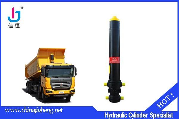 Piston hydraulic cylinders for dump trucks