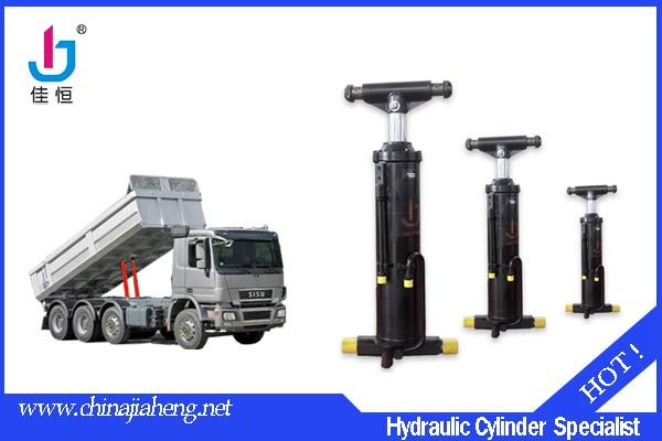 Piston hydraulic cylinders for dump trucks