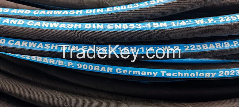 Germany technology car wash rubber hose, pressure washer hose, jet wash hose