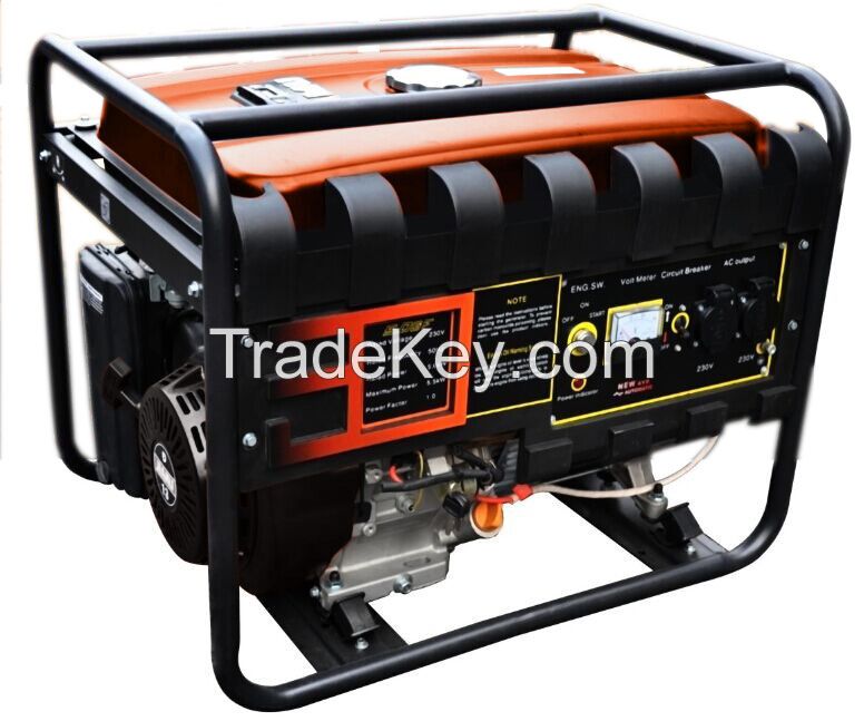 Petrol Generator, with 5.0kW gasoline engine, 4-stroke, OHV