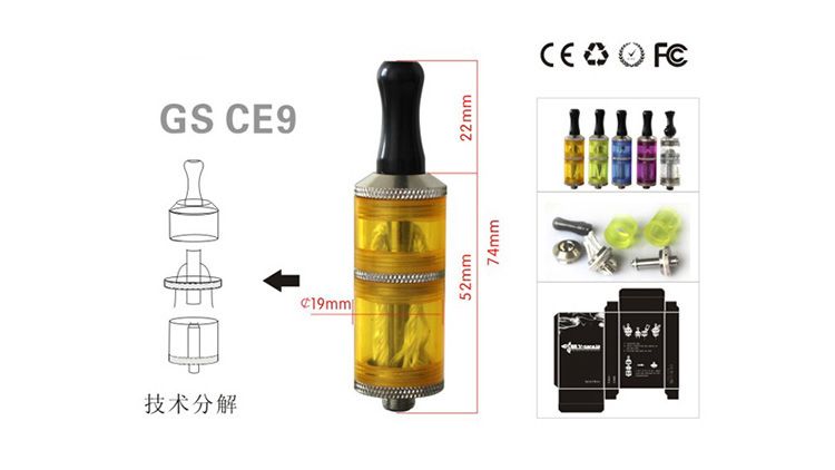 dLarge Capacity E Cigarette GS CE9 Clearomizer