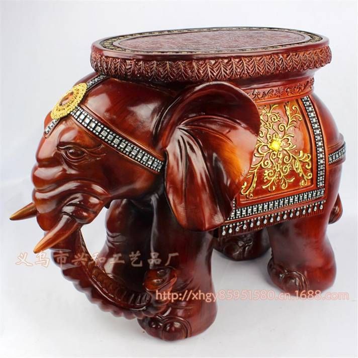 HOT SALE!! Big Size Resin Elephant Stool Resin Craft & Home Decoration Fashion Gifts(XH009)