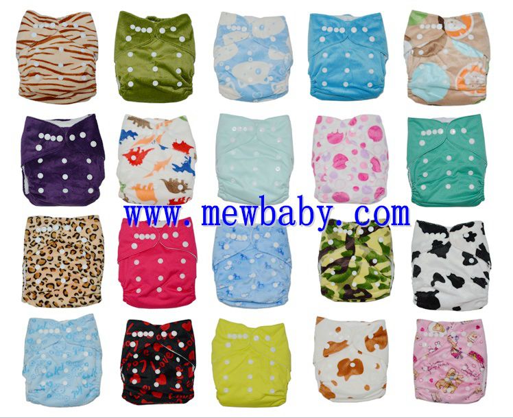 Snaps Design Anti-Leakage Baby Cloth Diapesr, Velcro Design Breathable Infant Diapers