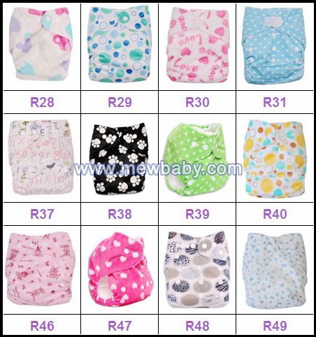 Fashion Printing PUL/TPU Waterproof Breathable Baby Cloth Diapers/Nappies