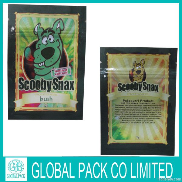 Custom Printed SCOOBY SNAX Herbal Incense Bag (custom design and free