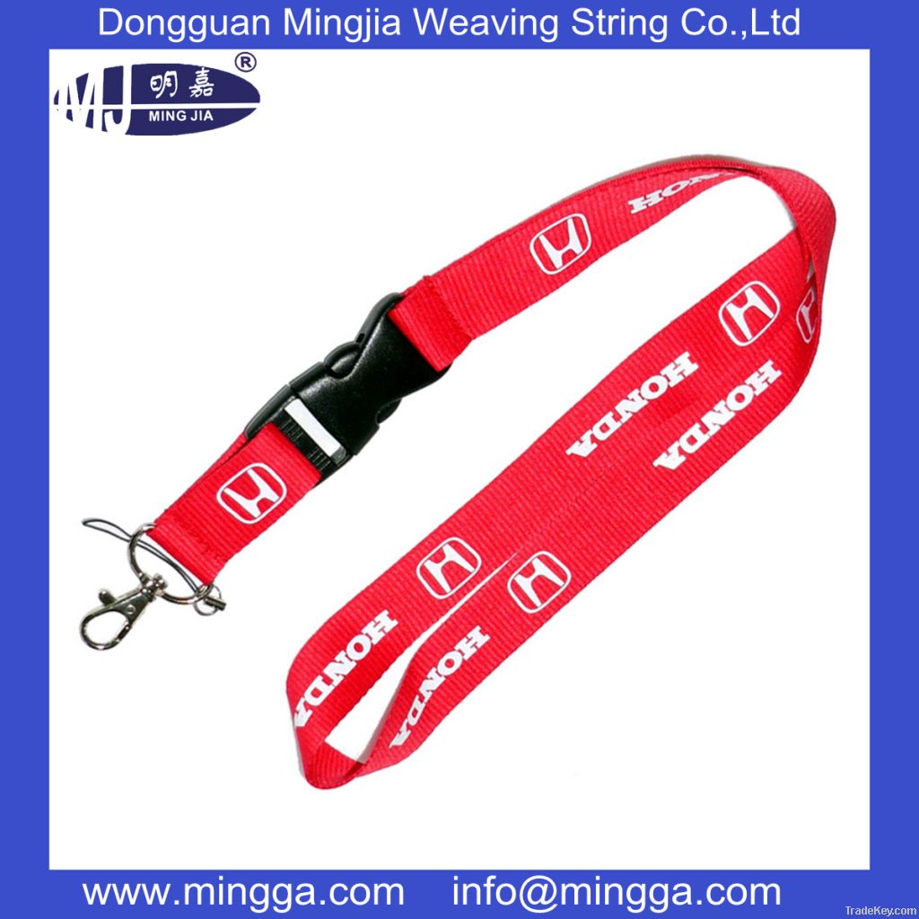 free logo cheap flat polyester custom lanyard