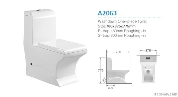 economic ceramic one piece toilet made in china