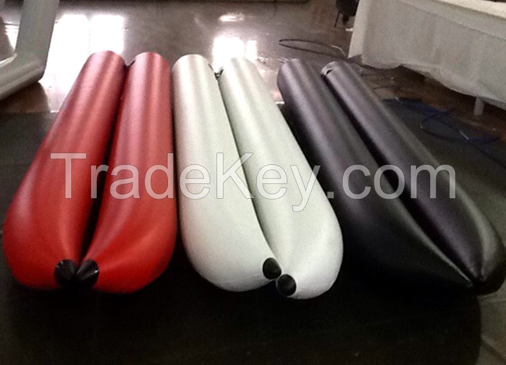 0.9mm 1.2mm customized dimension PVC pontoons floats for DIY boats water bikes