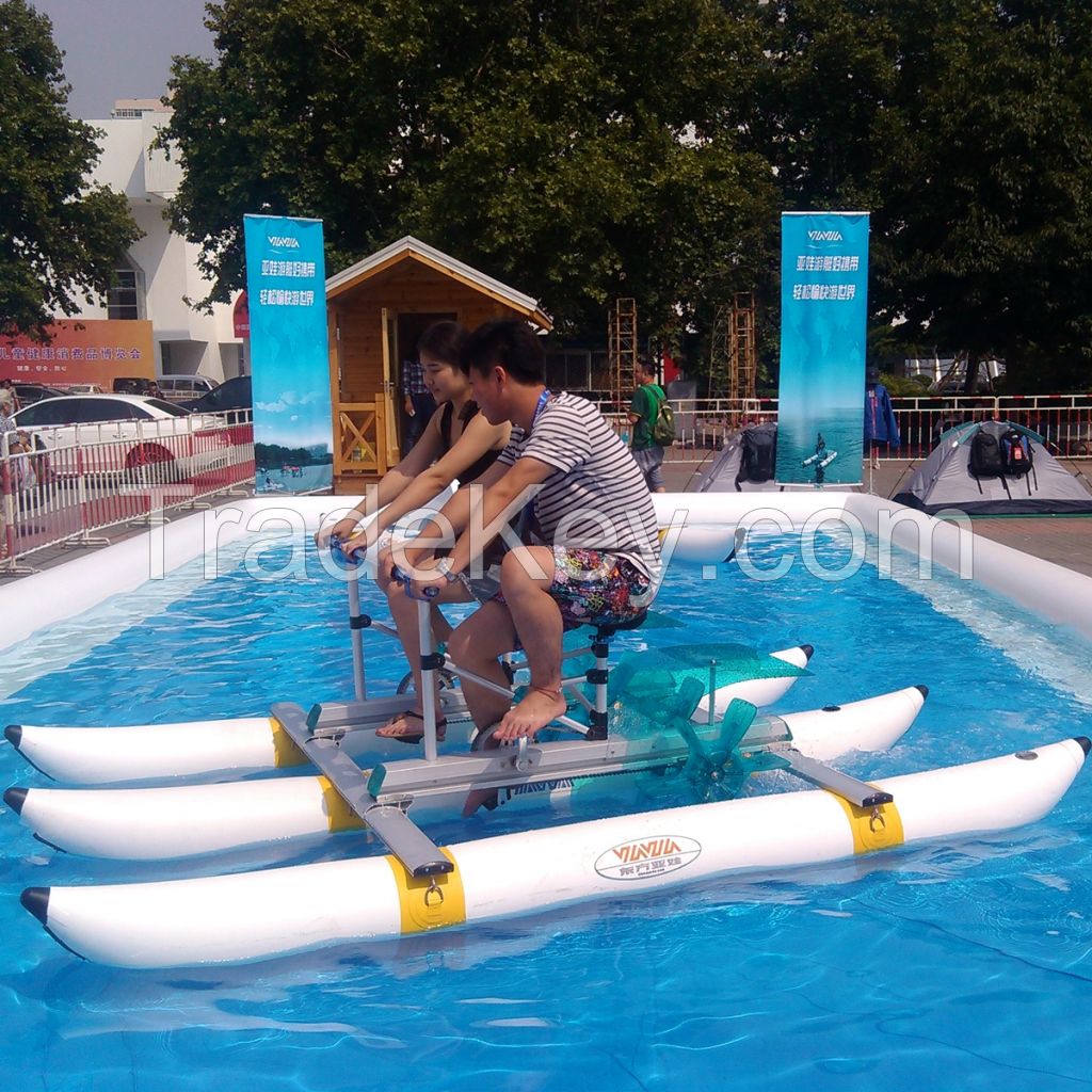 China High Quality inflatable PVC Pontoons Water Bikes, Fishing Pedal Boats Supply