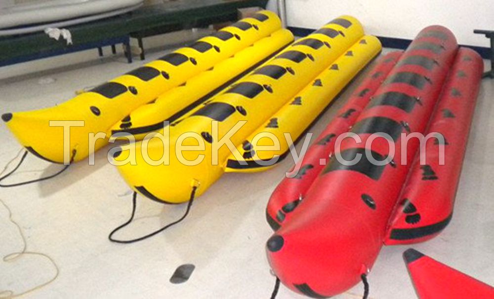 Customized inflatable PVC pontoons Banana Boat Flying Fish for sale
