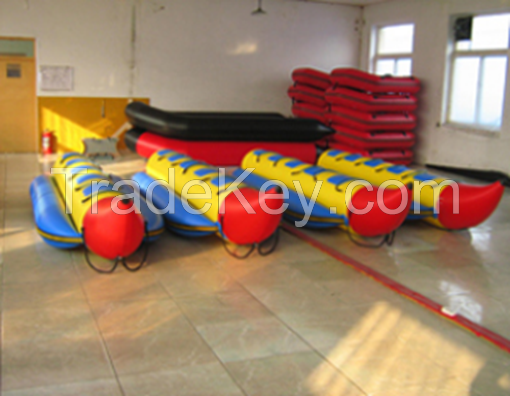 Customized inflatable PVC pontoons Banana Boat Flying Fish for sale