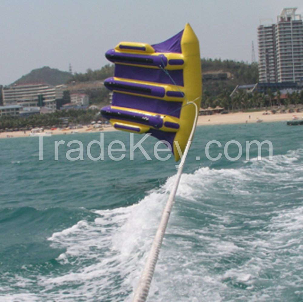 Customized inflatable PVC pontoons Banana Boat Flying Fish for sale