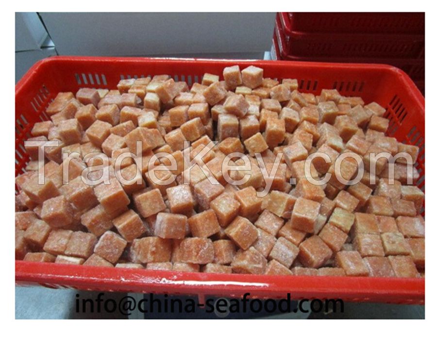 seafood high quality china HACCP MSC  frozen fish salmon cube_160926