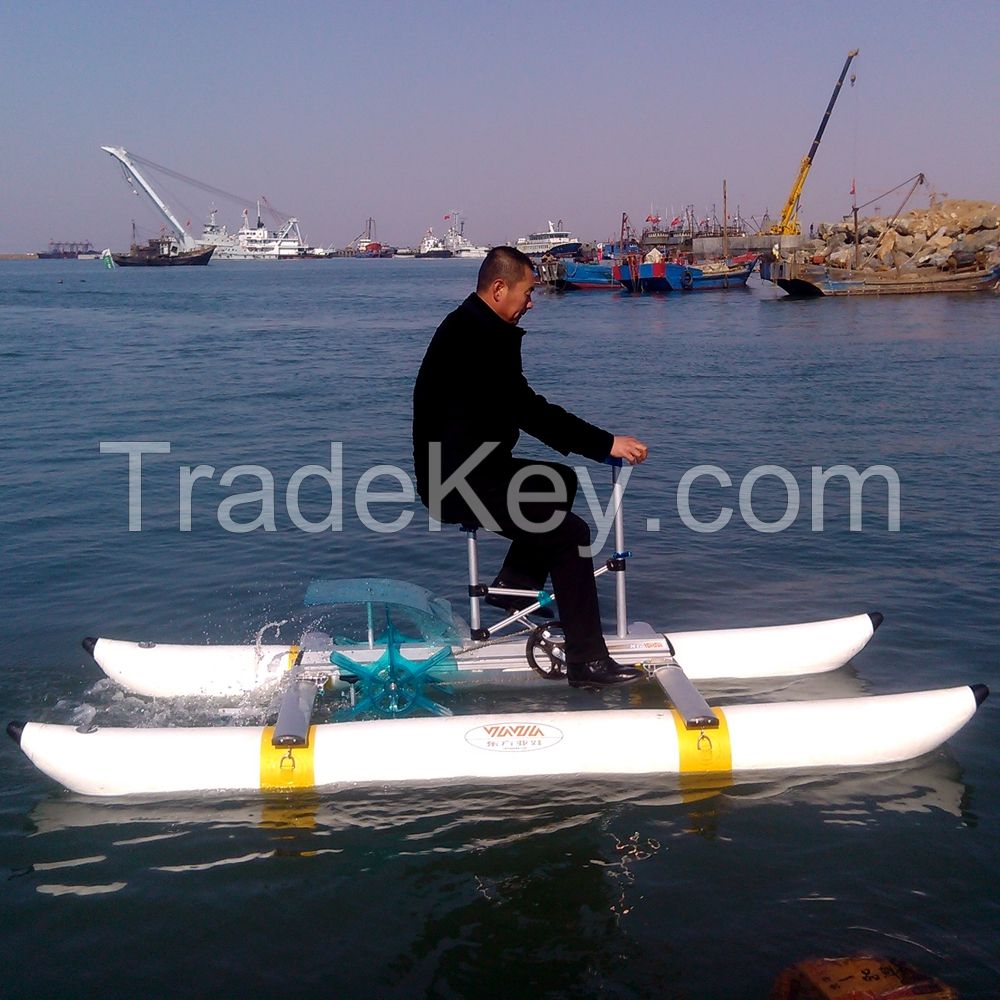 PVC Pontoons Pedal Boats Water Bikes Sea Bicycle Sea Bike Pontoon Pedal Boat Hydro Bike Price
