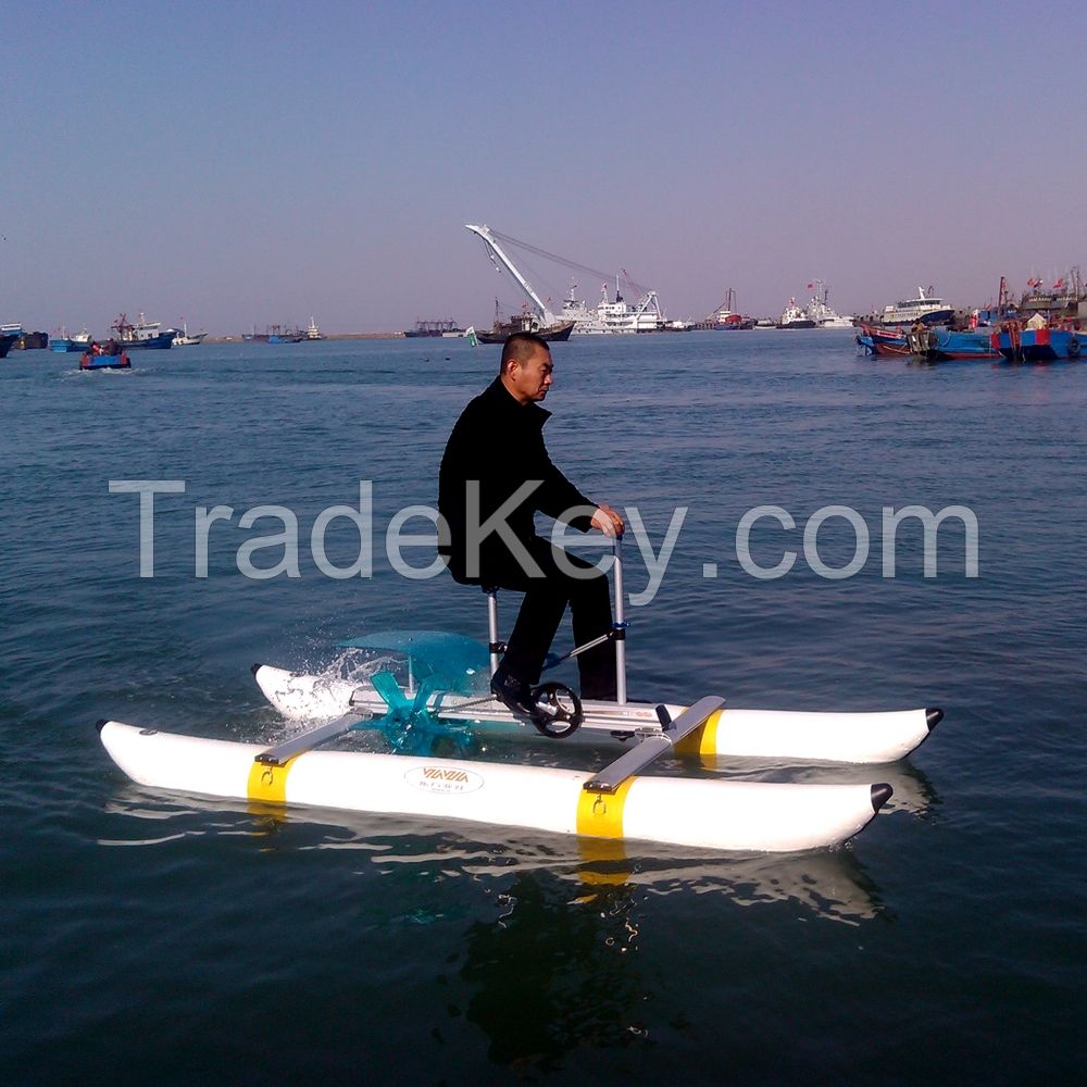 PVC Pontoons Pedal Boats Sea Water Bikes Sea Bicycle Sea Bike Pontoon Pedal Boat Hydro Bike Price