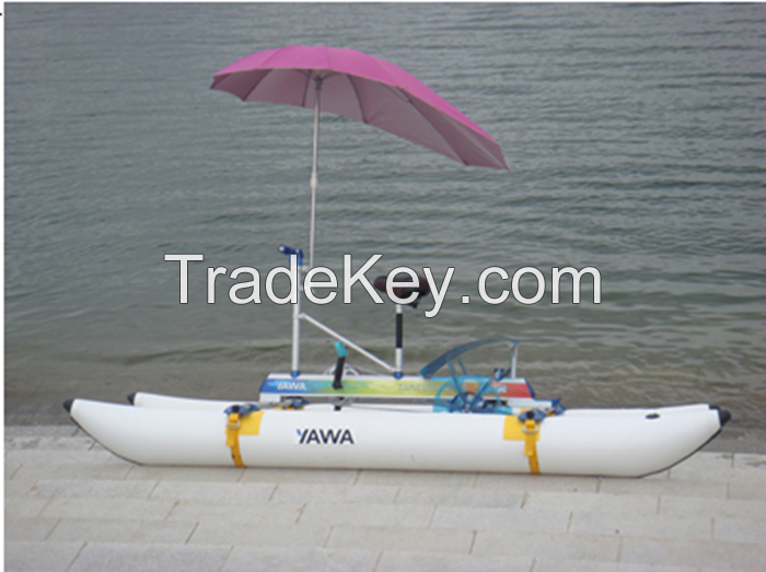 Portable inflatable pontoon tubes Water Bicycle Water Bike Sea Bicycle Sea Bike Pontoon Pedal Boat Hydro Bike Price