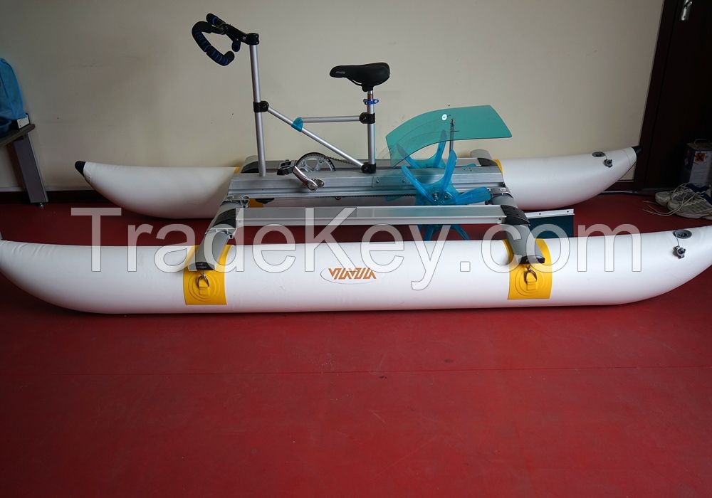 China YAWA Water Bicycle Water Bike Sea Bicycle Sea Bike Pontoon Pedal Boat Hydro Bike Price