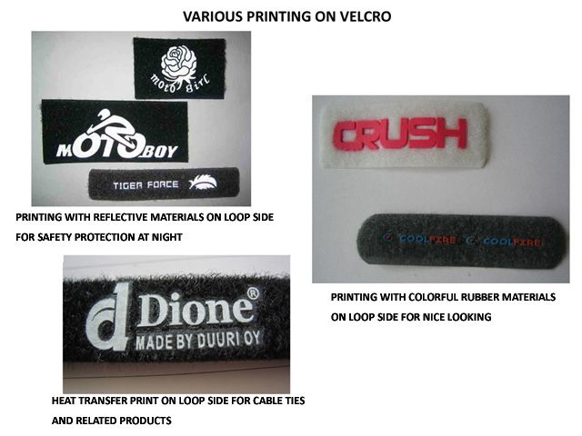 Logo Print on hook and loop Velcro