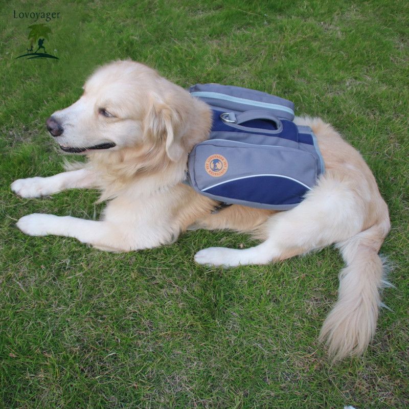 Wholesale Lovoyager pet supplies stock nylon dog saddle bag dog backpack harness