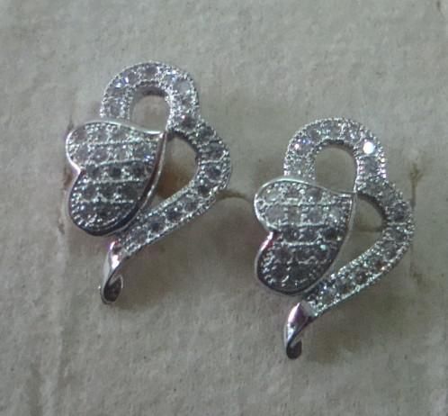 micro pavc silver earring