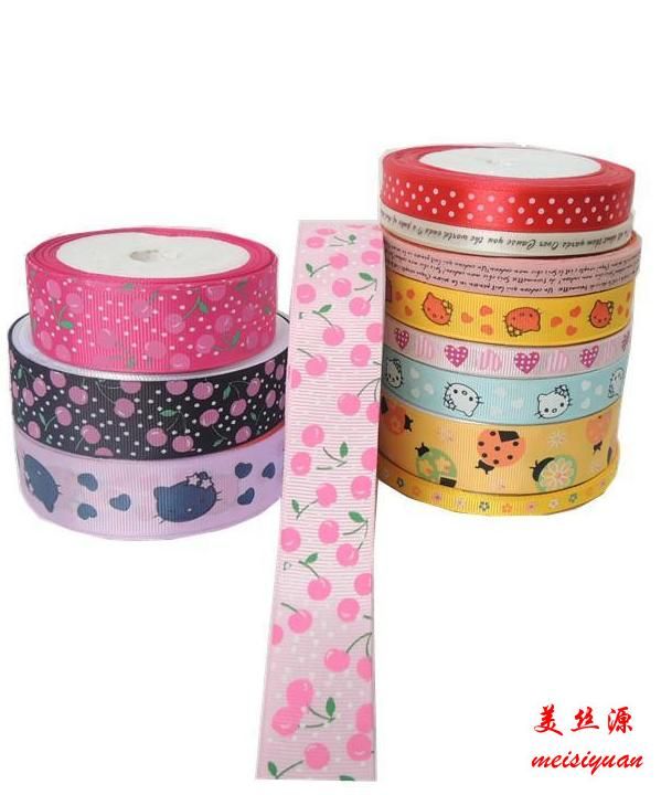 Custom  printed grosgrain ribbon for decorative