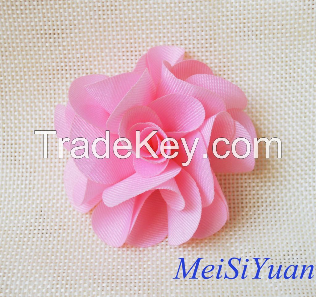 Handmade pink fabric flowers corsage for garment