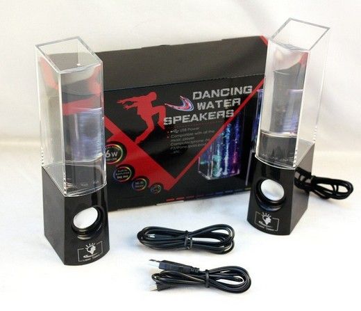 Colorful dancing water speaker with LED fountain