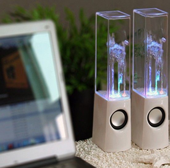 Colorful dancing water speaker with LED fountain