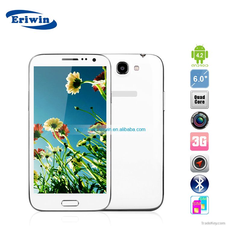 5.7inch1280*720 dualcore MTK6589T CPU 1.5GHZ Android 4.2 RAM 1G ROM 4G