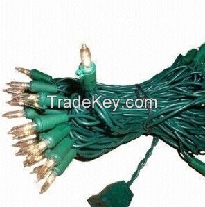 50L LED Mini String Lights/Warm White Color with Green Wire
