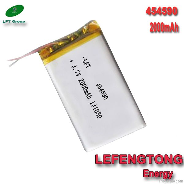 ade in china factory 454590 lithium polymer battery 3.7v 2000mah
