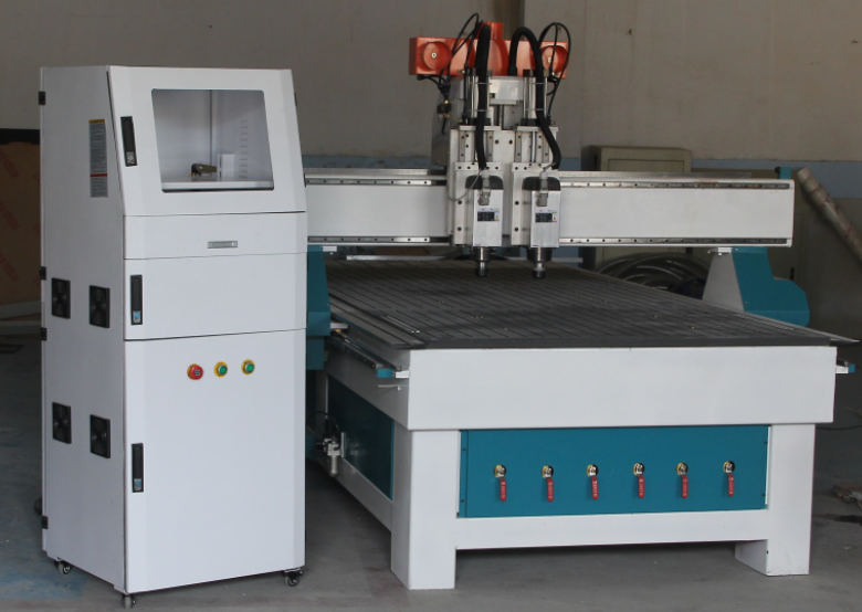 automatic sculpture wood carving cnc router machine with two spindle