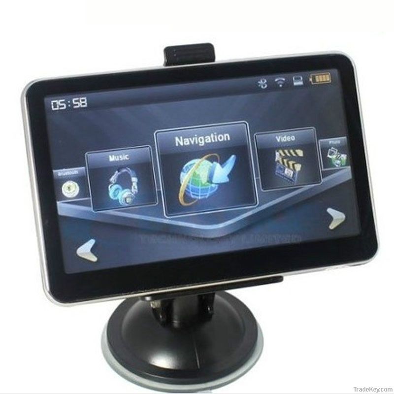 5inch Touch Screen Car GPS Navigation Bluetooth AV-In Lastest Map
