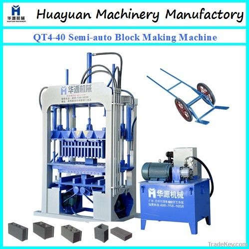 QT4-40 semi-automatic fly ash brick making machine