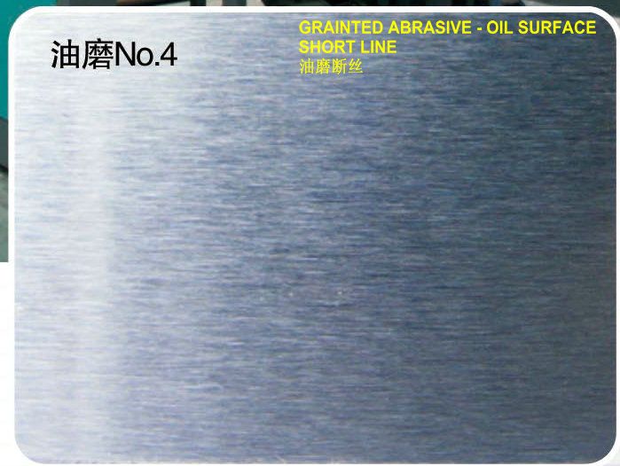 Stainless steel 304/No.4 (Oil Grinding Abrasive)