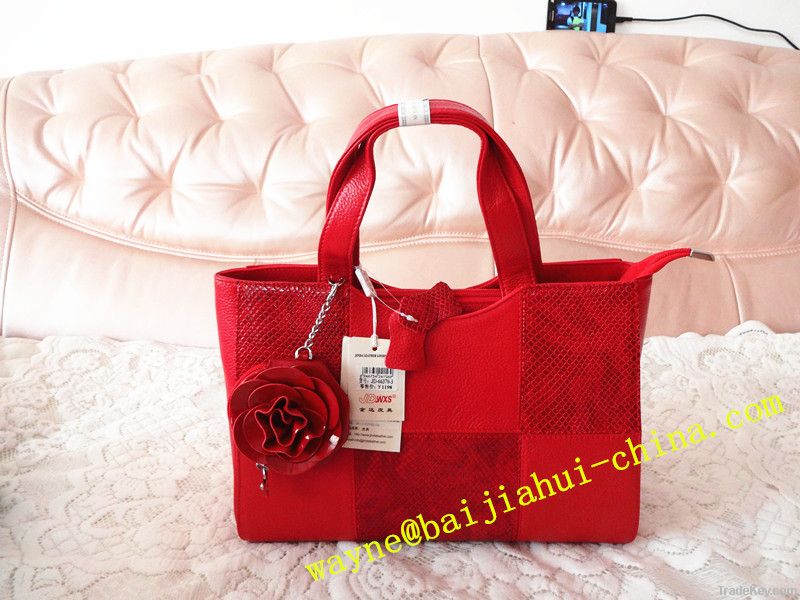 2013 Fashion Wholesale Genuine Leather Handbag Woman