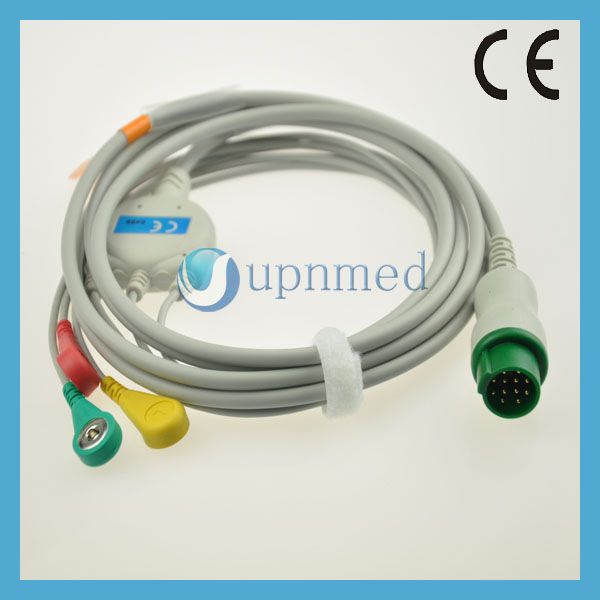 Infinium One piece 3-lead ECG Cable with leadwires