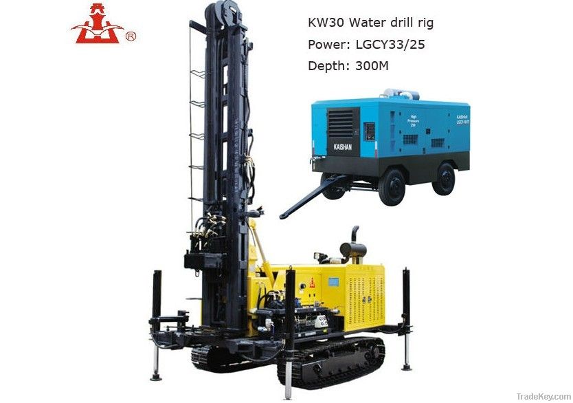 300M Depth Crawler Type Portable Water Well Drilling Rig