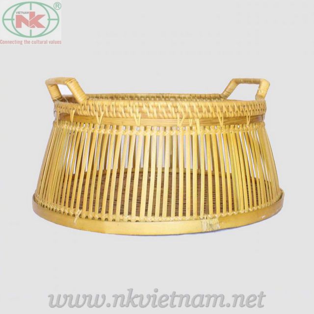 Rattan & bamboo fruit basket