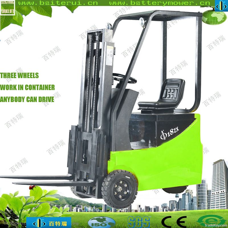 three wheels electric forklifts container forklift with dc motor contr