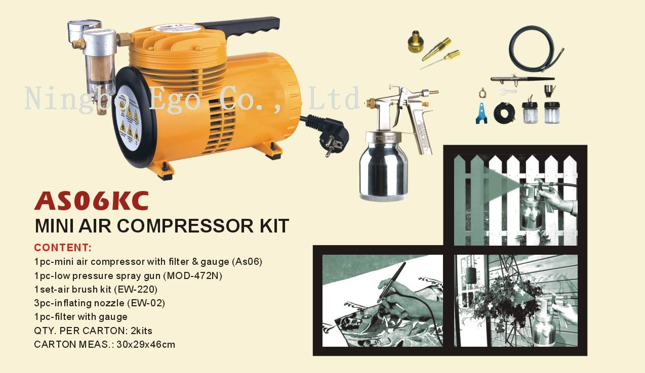 Valuable mini air compressor kit.
