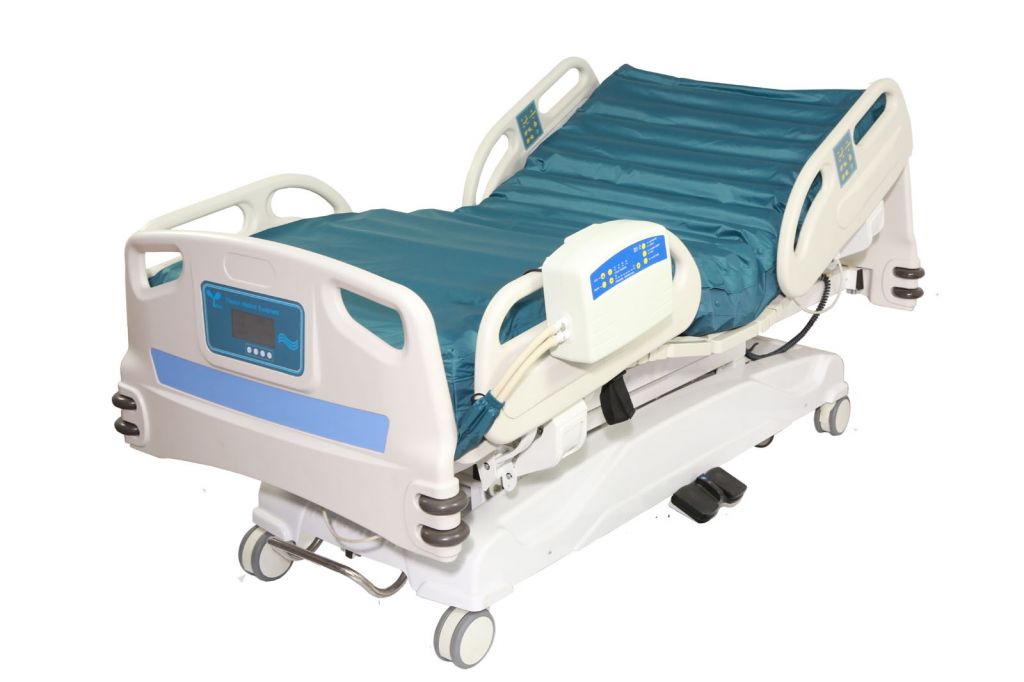 ICU bed with digital weighing system