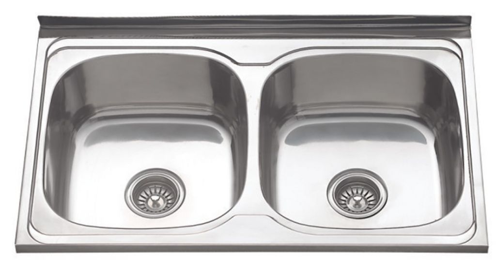 SS 201 double bowls kitchen sink for Southeast Asia / Russia