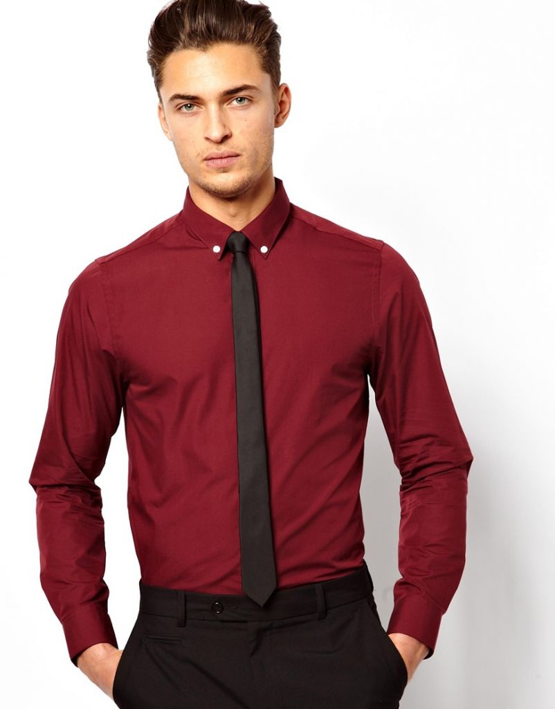 Social Shirt for Men Maroon Color Wholesale China
