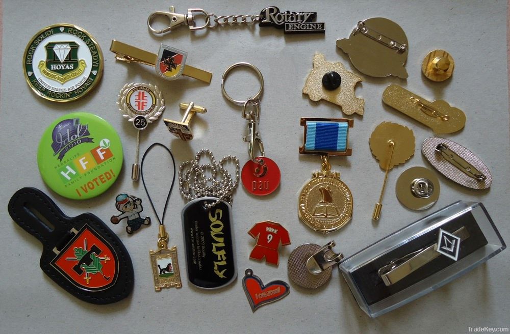 pins, coins, keychains