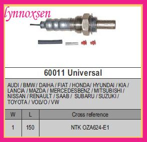 Universal lambda sensor VW golf oxygen sensor  NTK OZA624-E1