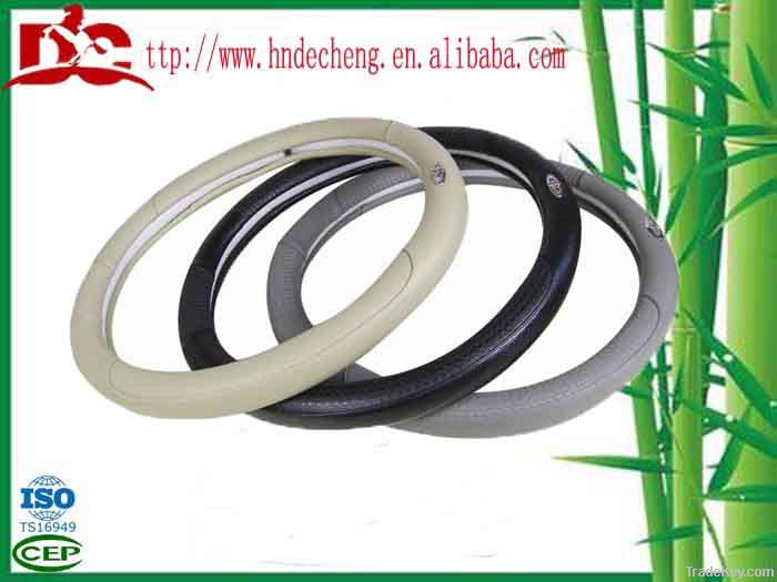 Car interior accessory genuine leather steering wheel cover from china
