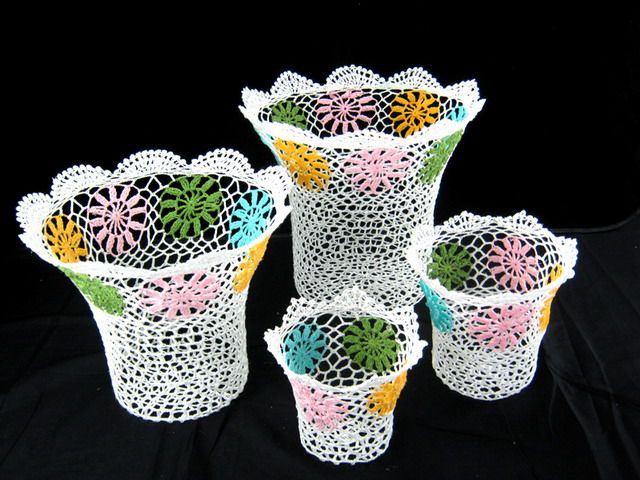 Crochet Basket Of Home Accessories For Gift Home Decoration