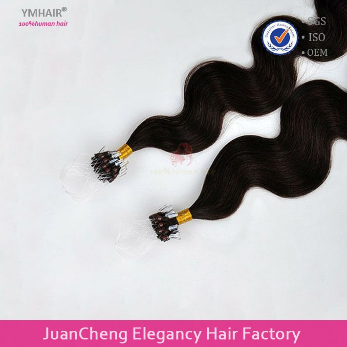 Wholesale fashion remy micro ring loop hair extension, cheap loop remy hair micro rings extensions